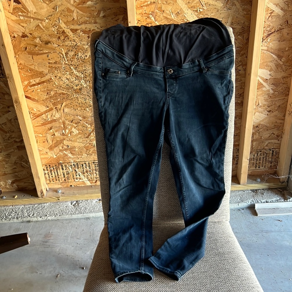 Dark wash maternity jeans